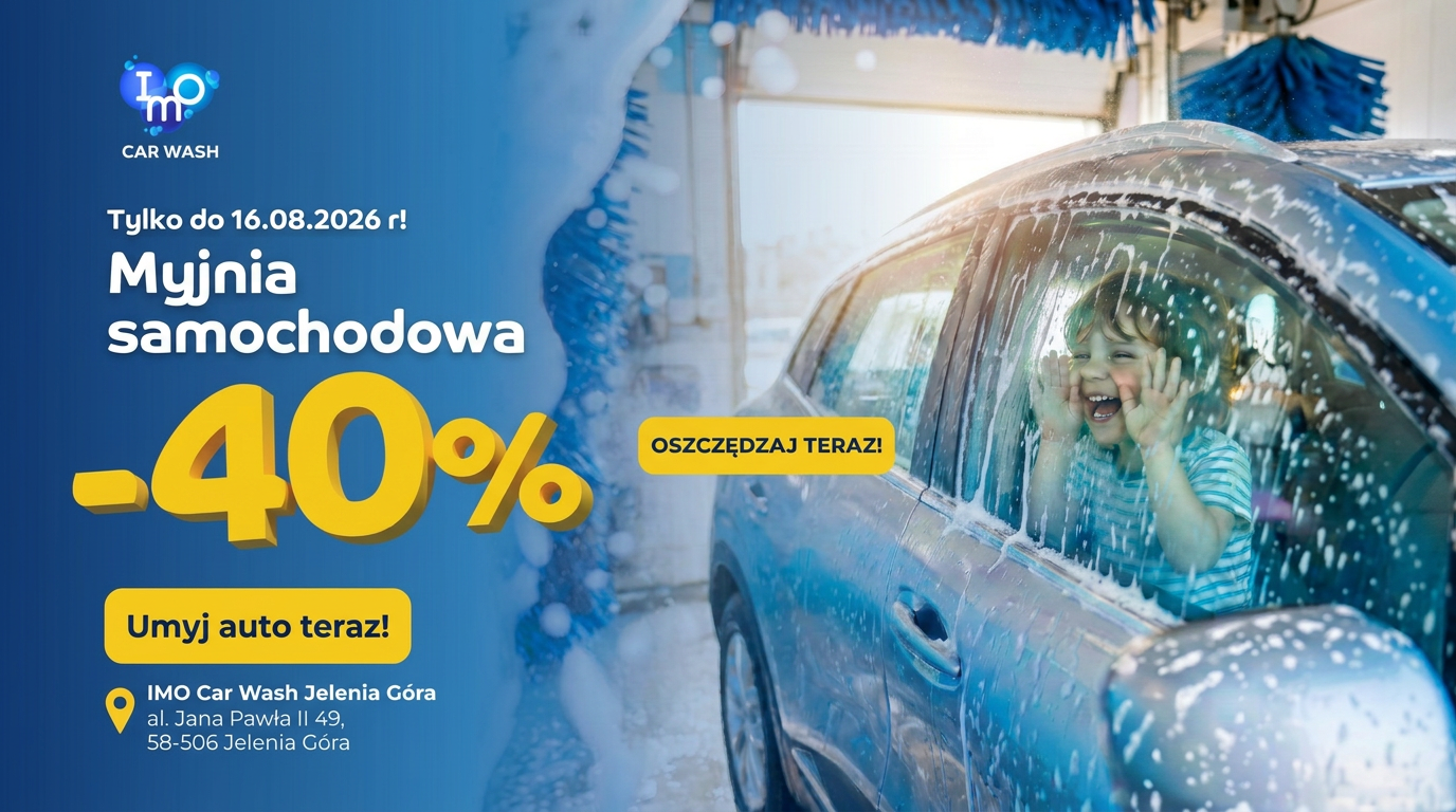 IMO Car Wash Jelenia Góra z atrakcyjną ofertą – 40% rabatu na wszystkie programy mycia